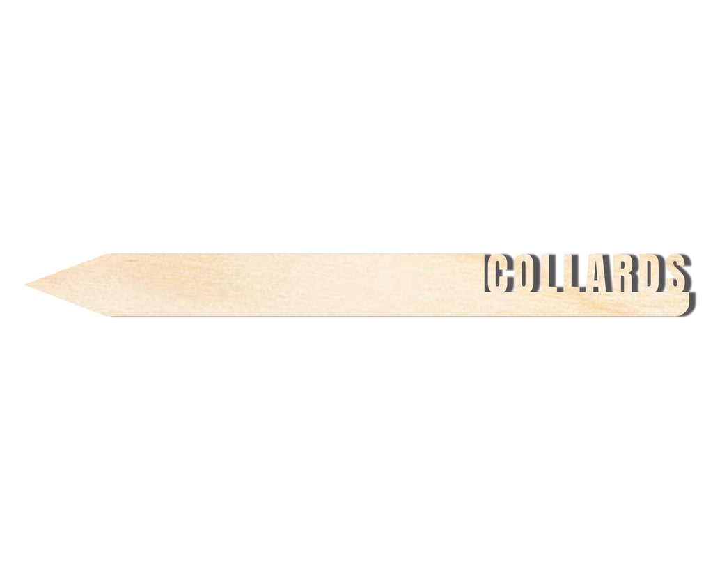 Unfinished Wood Collards Garden Stake | DIY Craft Cutout | up to 24" DIY