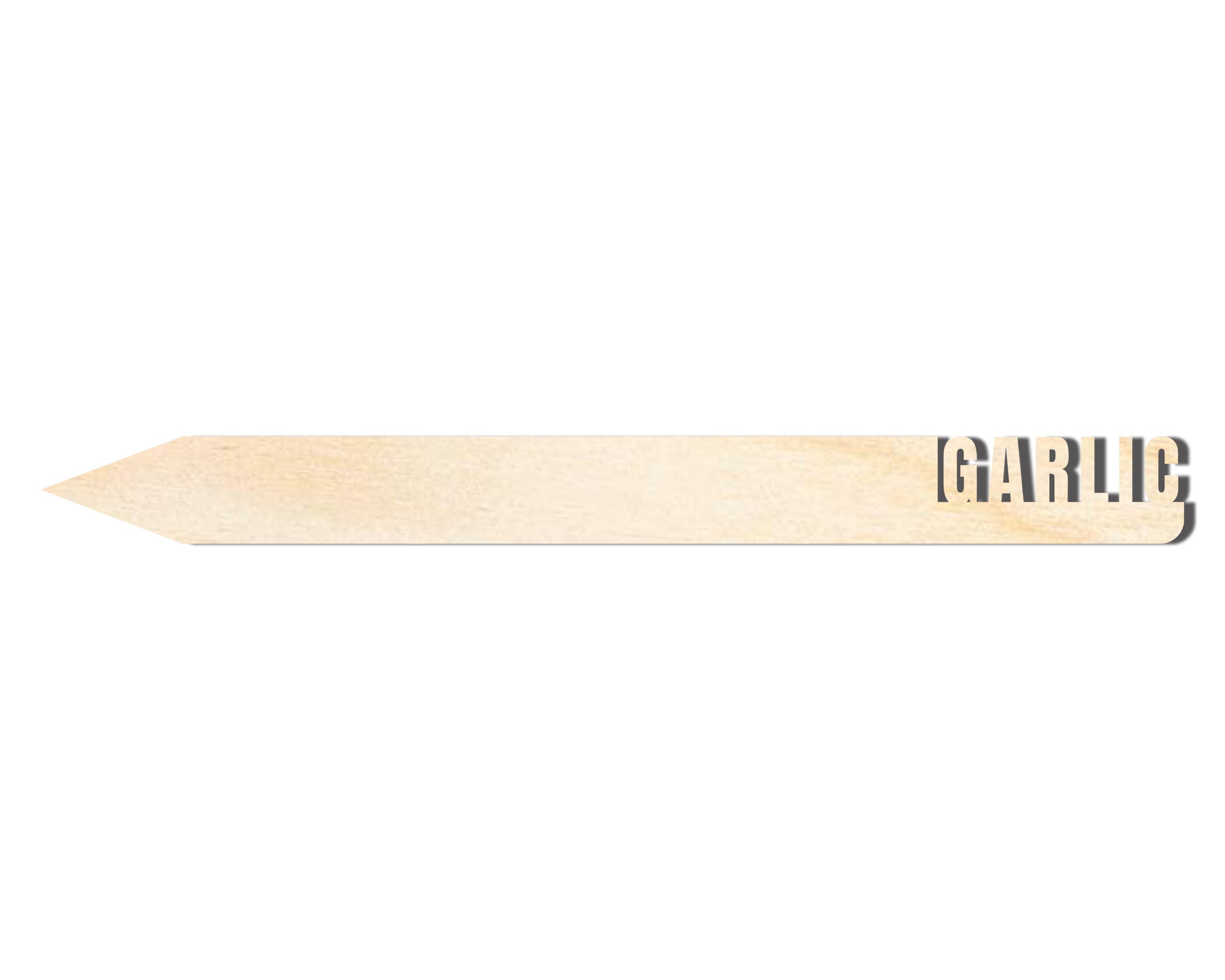 Unfinished Wood Garlic Garden Stake | DIY Craft Cutout | up to 24" DIY