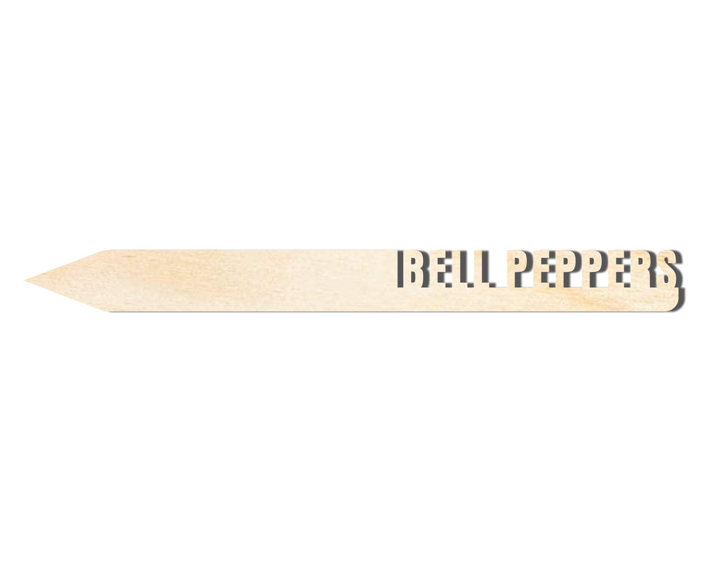 Unfinished Wood Bell Peppers Garden Stake | DIY Craft Cutout | up to 24" DIY