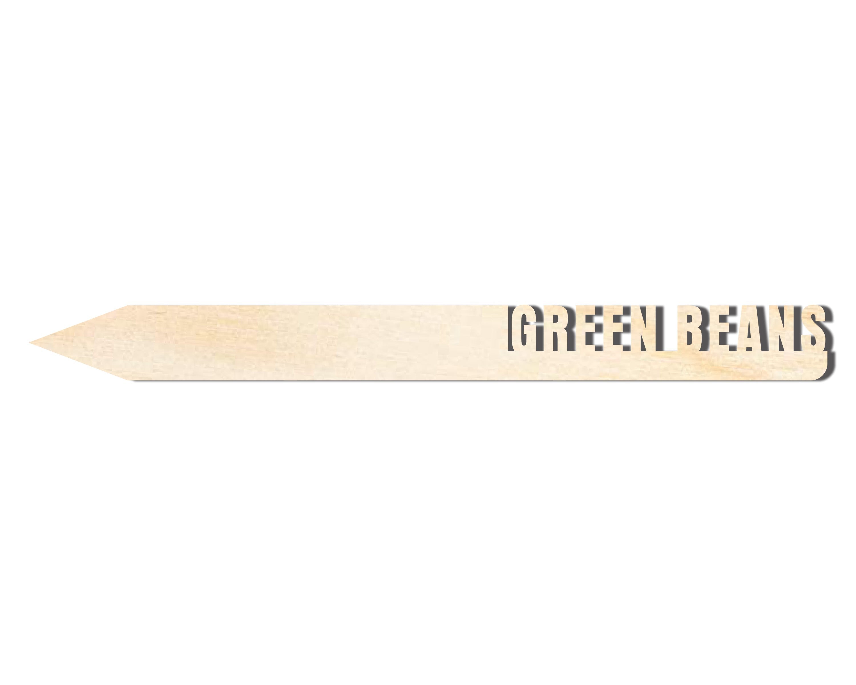 Unfinished Wood Green Beans Garden Stake | DIY Craft Cutout | up to 24" DIY
