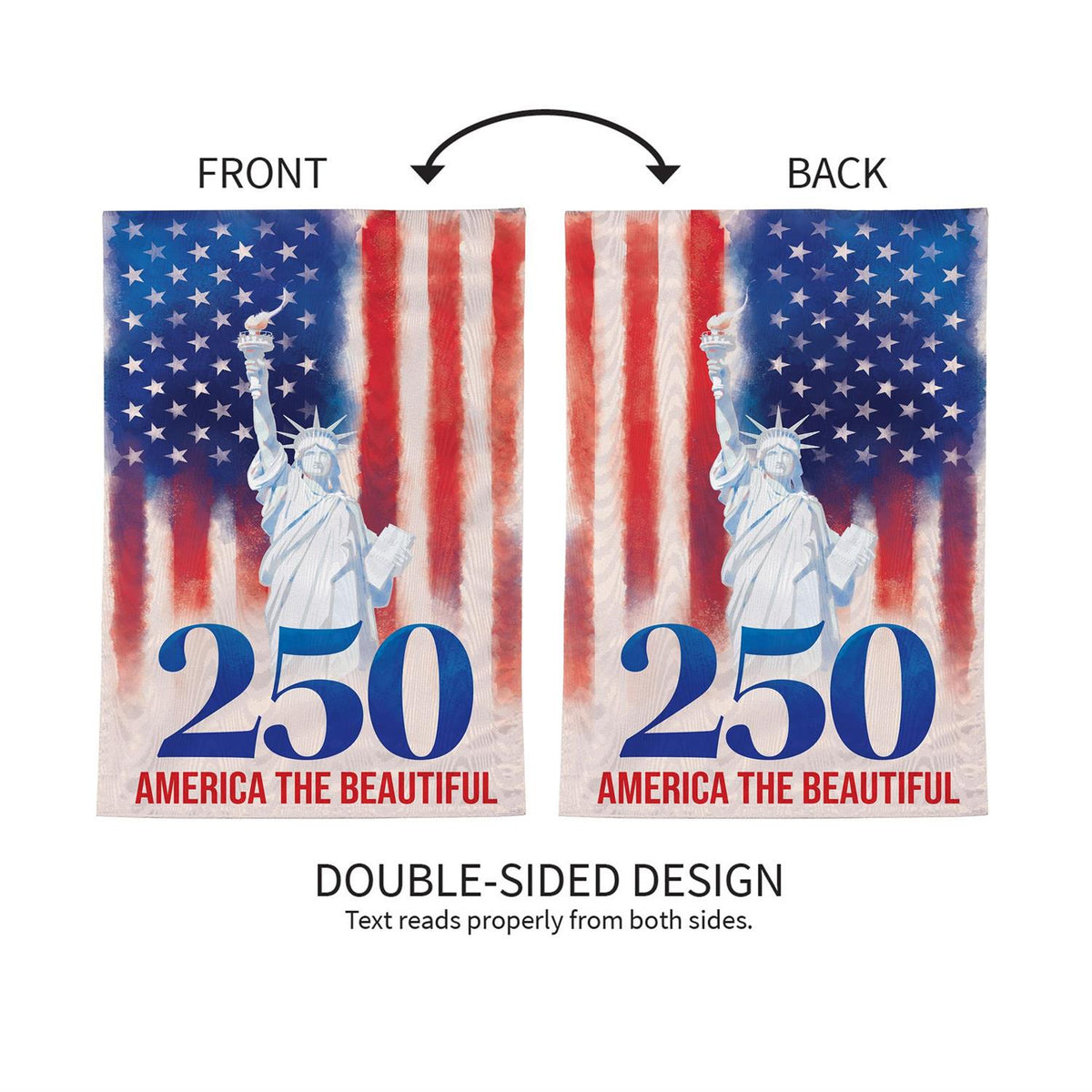 250th Anniversary America The Beautiful 2 Sided Garden Flag