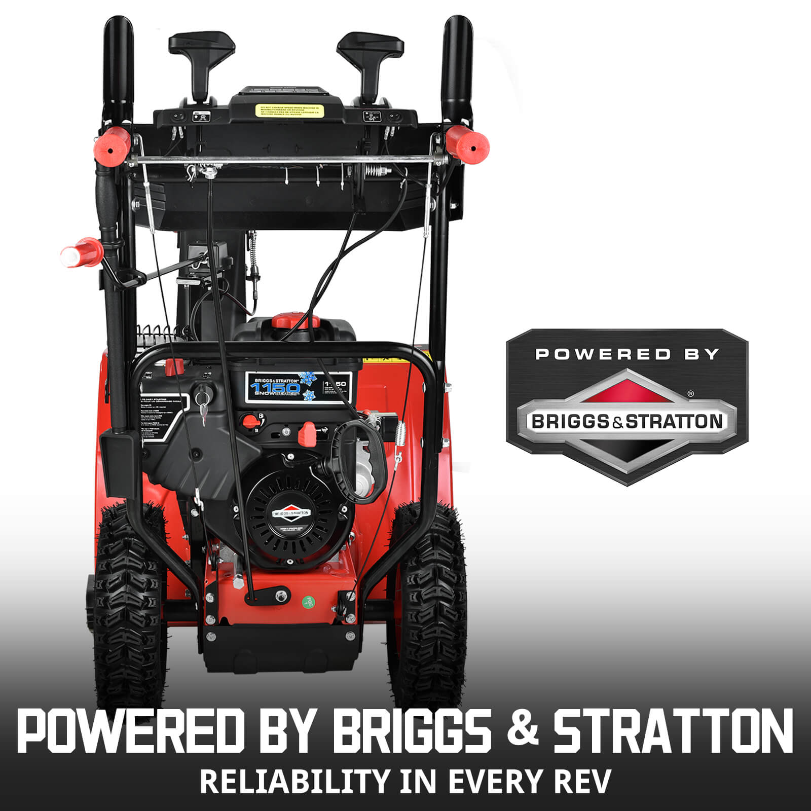 26" 208cc Two Stage Self-Propelled Gas Snow Blower w/ Electric Start & Briggs & Stratton Engine HB7109B