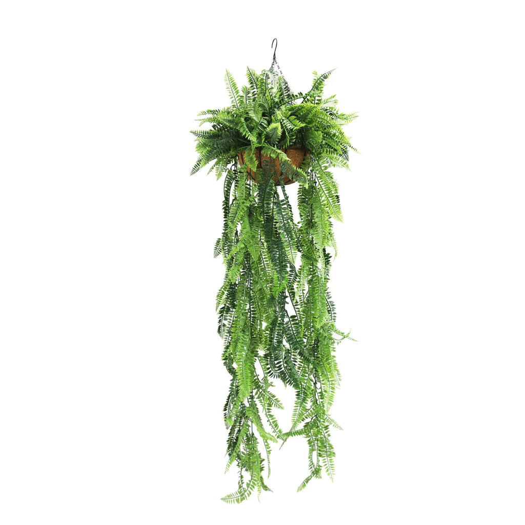 Fern Artificial Hanging Basket 13.8×49.2in – UV Resistant