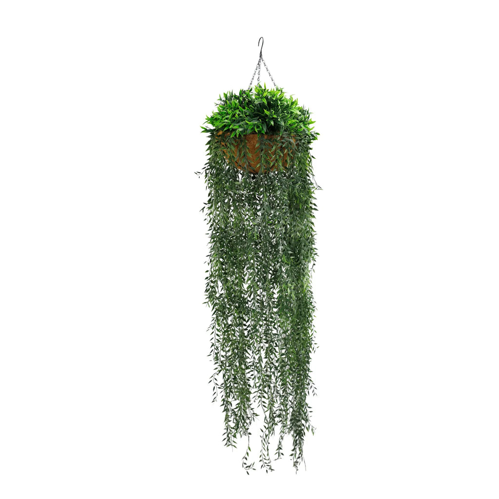 Fern Artificial Hanging Basket 13.8×55.1in – UV Resistant