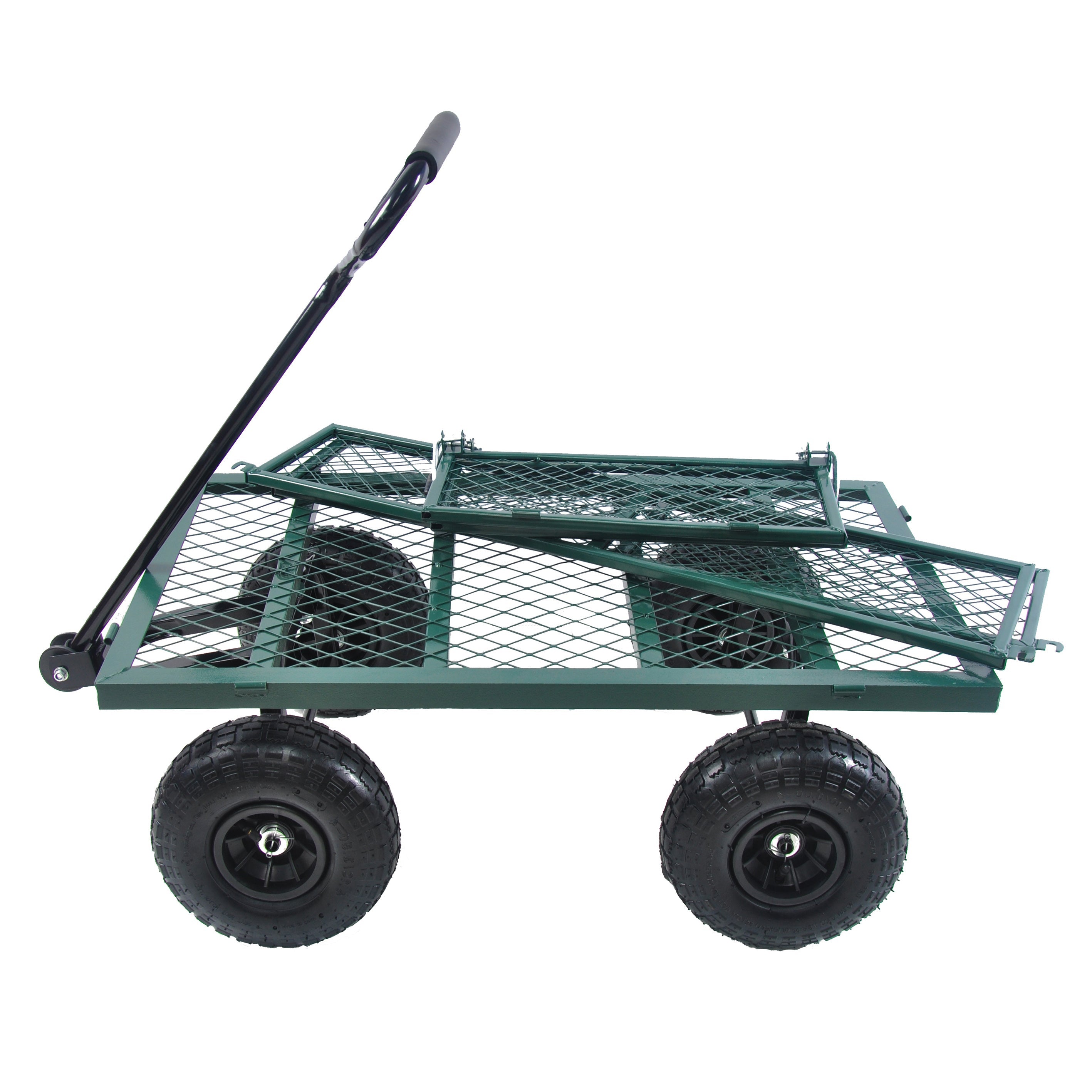2-in-1 Garden Wagon and Flatbed Yard Cart