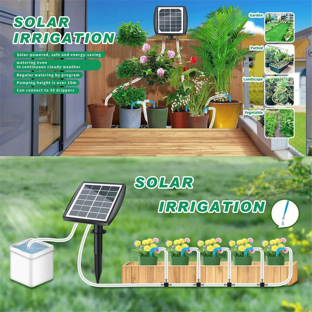 Solar-Powered Auto Irrigation Watering System