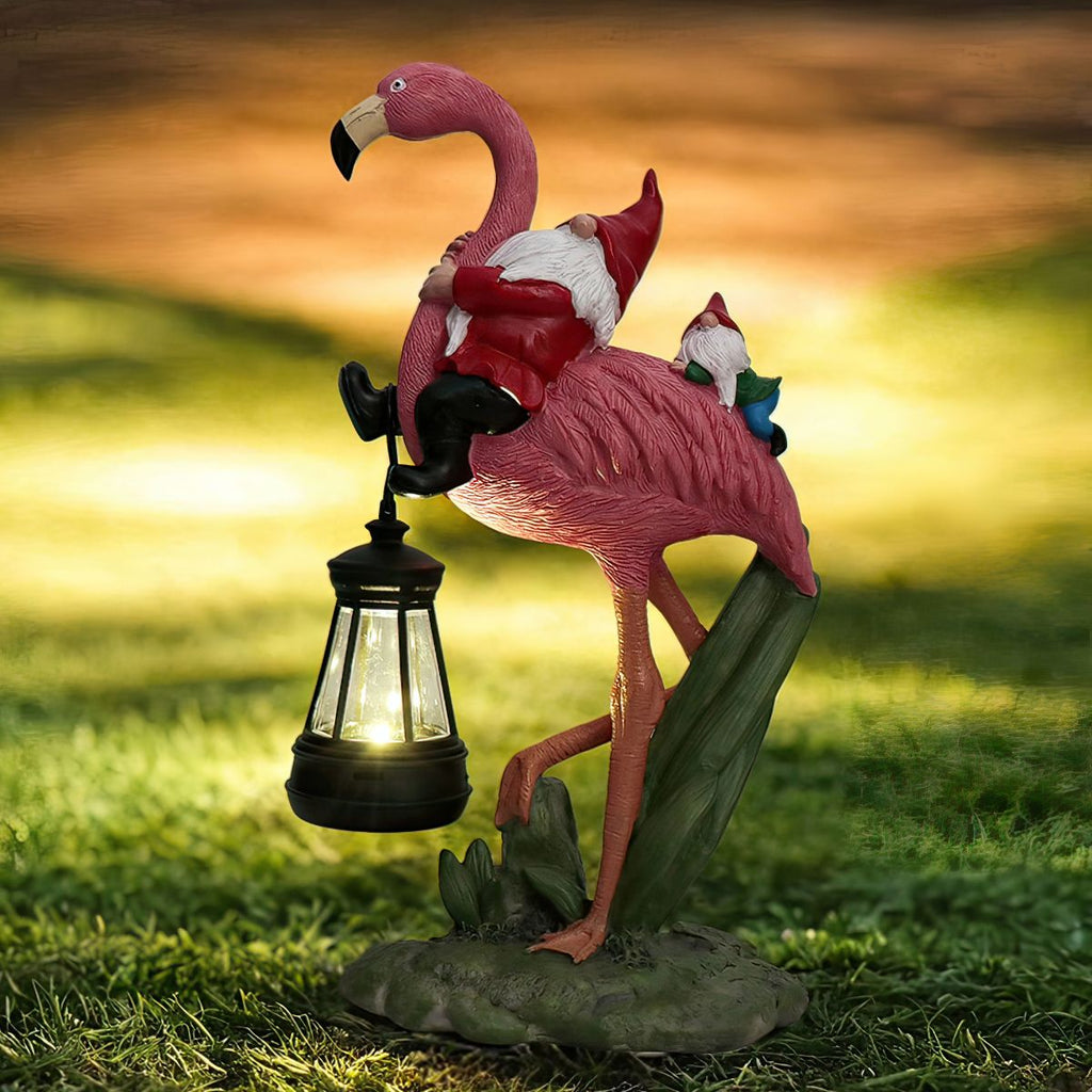 Flamingo Gnome Lantern