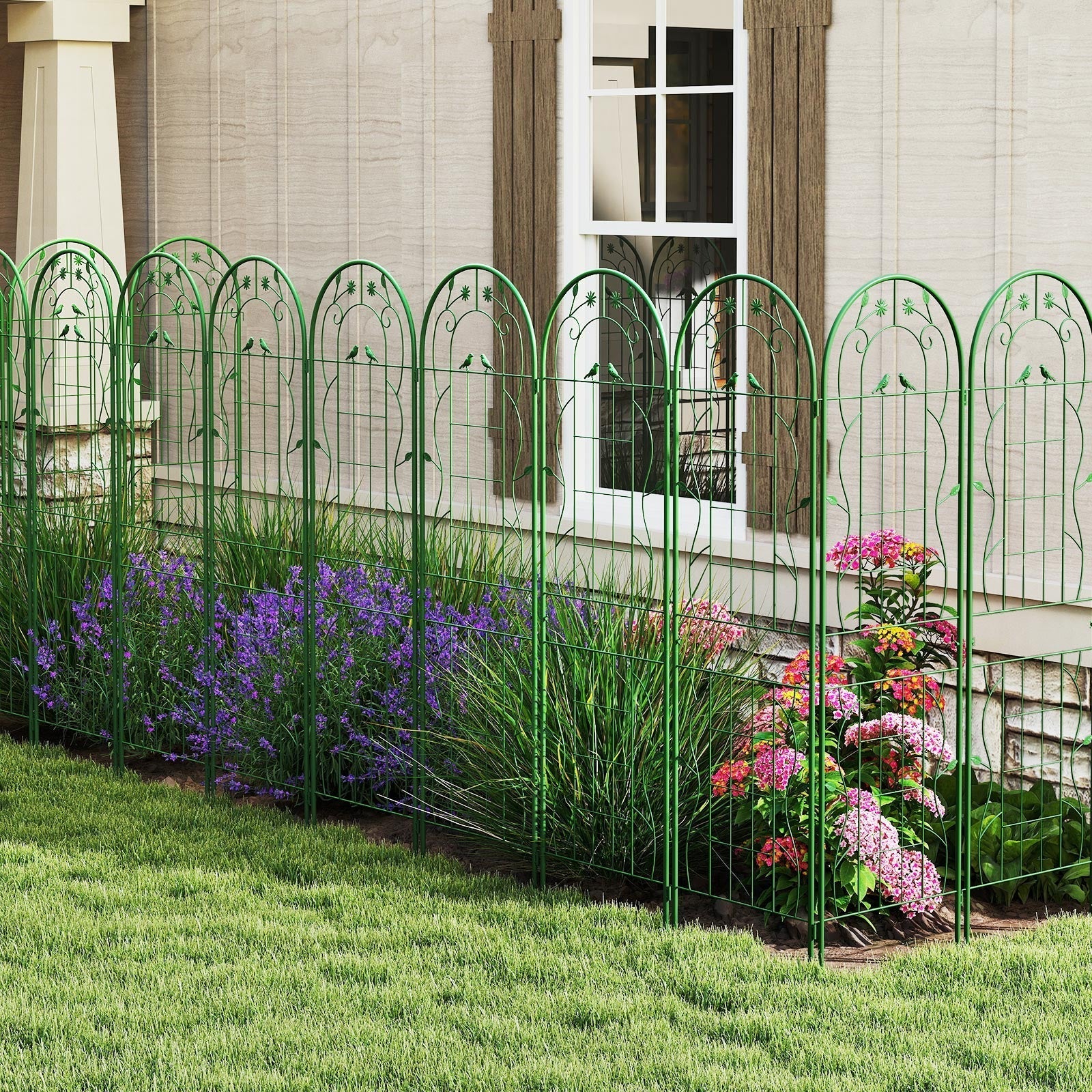 2 Pack 71 x 20 Inch Metal Garden Trellis Rustproof Plant Support for Climbing Plants