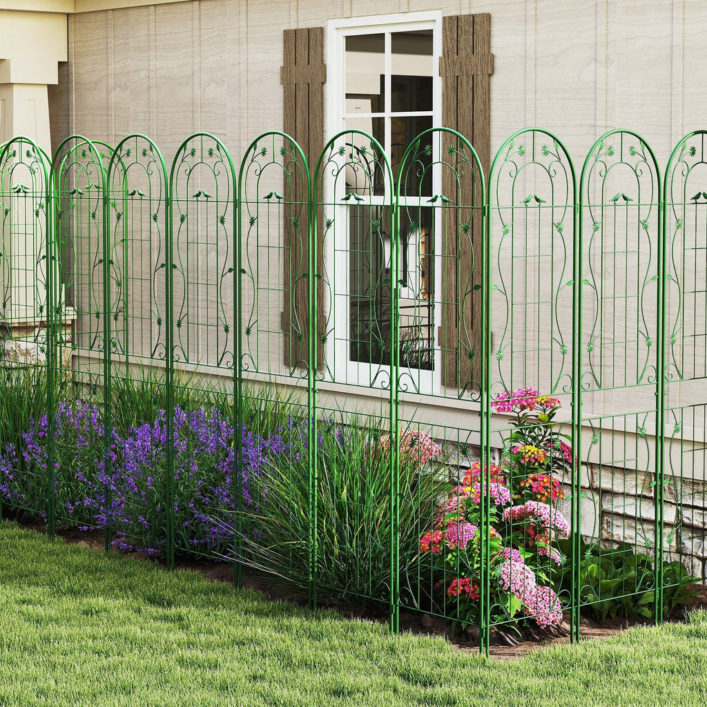 2 Pack 86.5 x 20 Inches Metal Garden Trellis for Climbing Plants