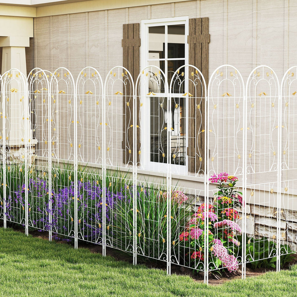 2 Pack 86.5 x 20 Inches Metal Garden Trellis for Climbing Plants