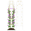 2 Pack 86.5 x 20 Inches Metal Garden Trellis for Climbing Plants