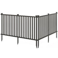 2 Piece 80 x 51 Inch Vinyl Picket Fence for Garden