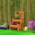 2-Tier Raised Garden Bed with Trellis and Planter Boxes