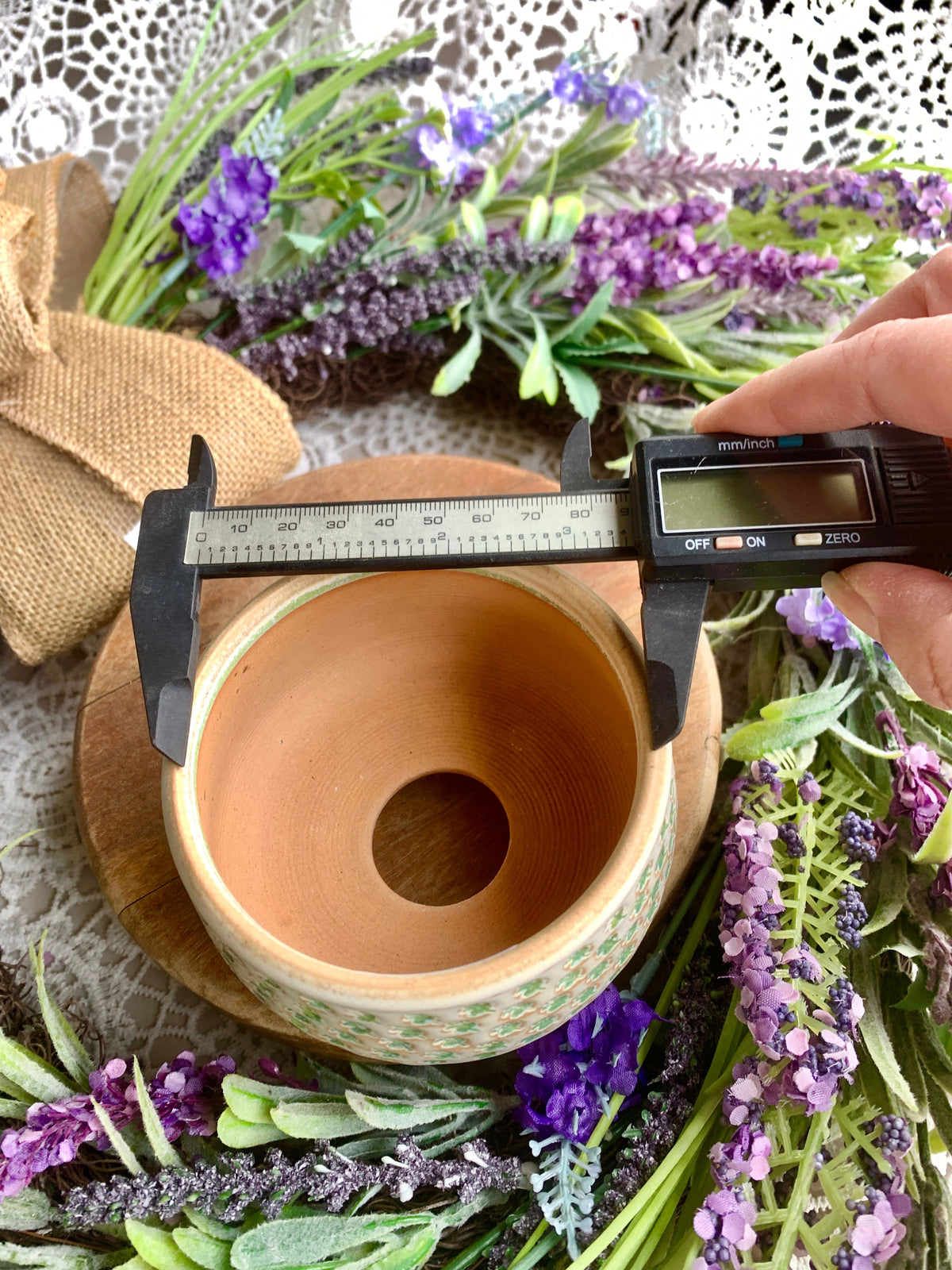 WS0010 Artisan Handcrafted Pottery Planter Pot - Pot rim diameter: 3.5"