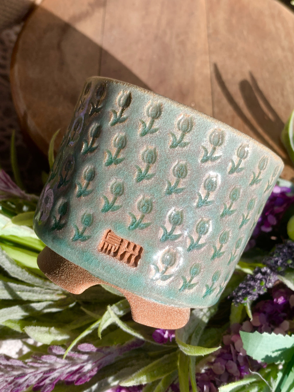 WS0015 Modern Handmade Ceramic Planter Pot - Pot rim diameter: 2.3"