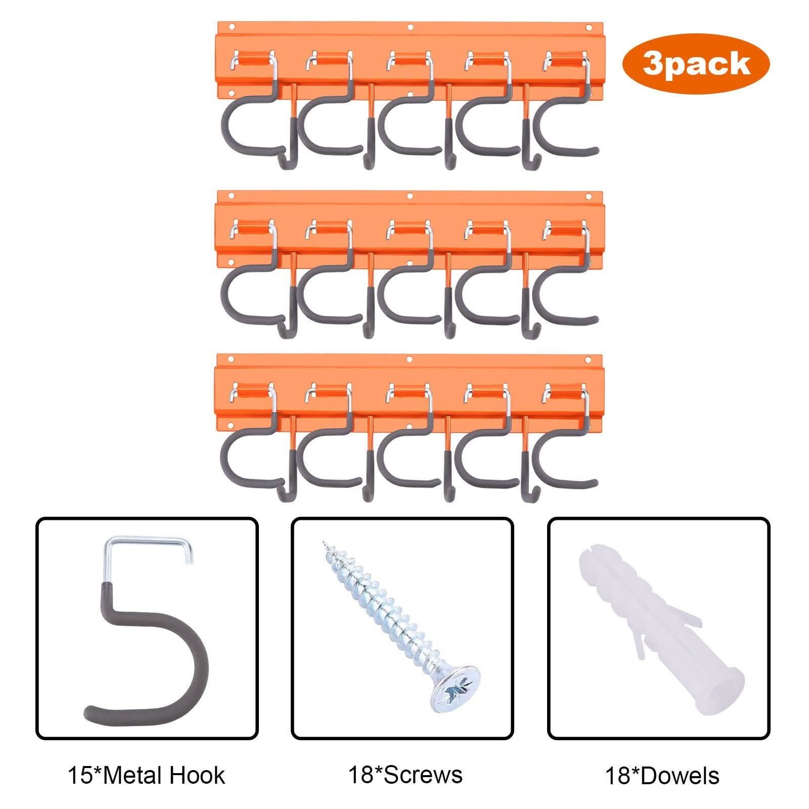 Garden Tool Organizer Wall Mounted Hanger Hooks Home Garage Set