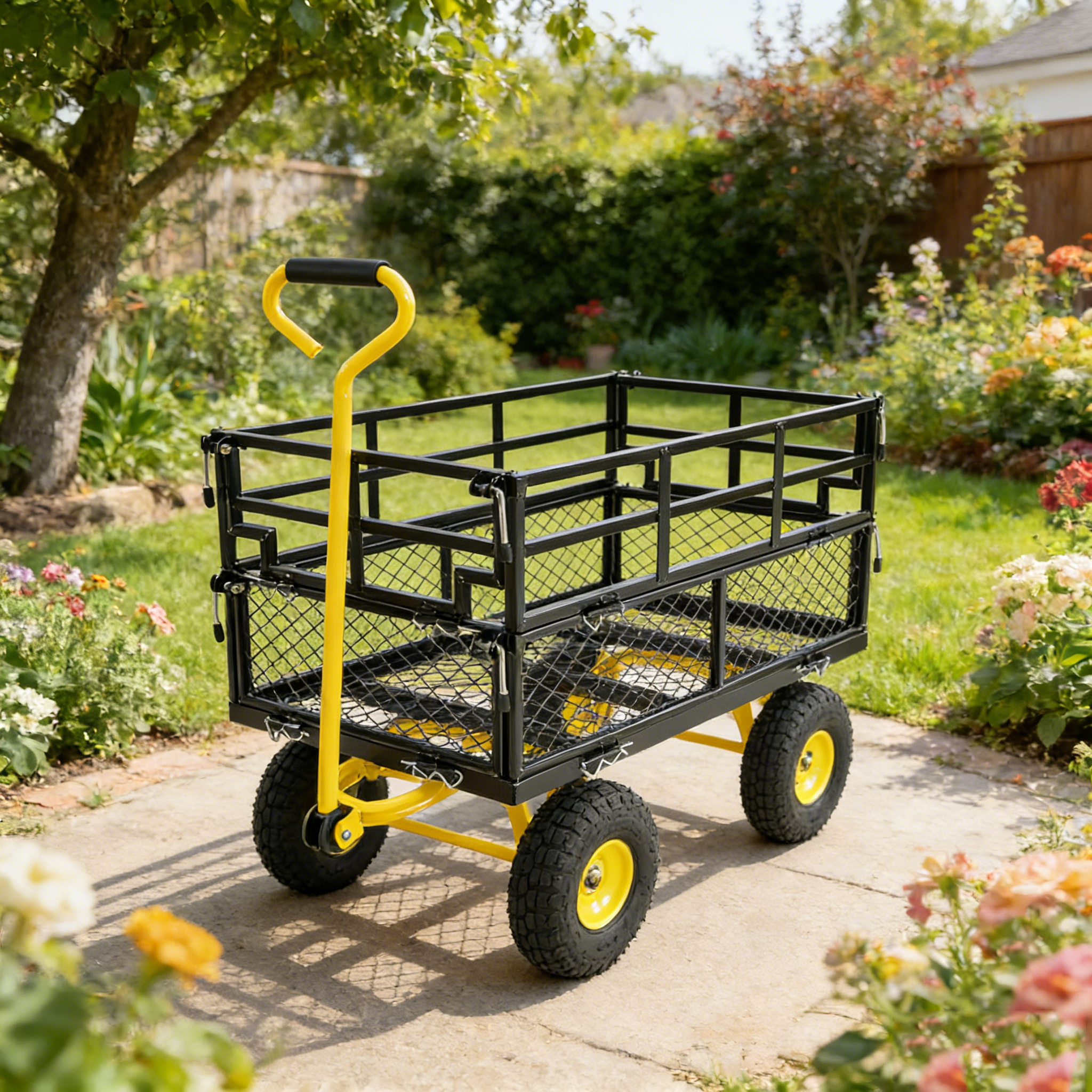Wagon Cart Garden Cart Trucks Make Transporting Firewood Easier