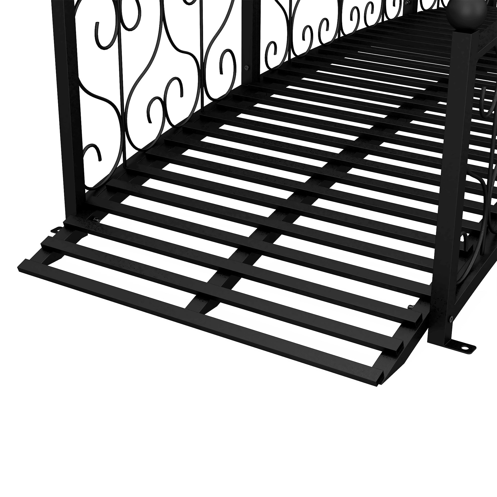 Outsunny 7' Metal Arch Garden Bridge with Safety Siderails