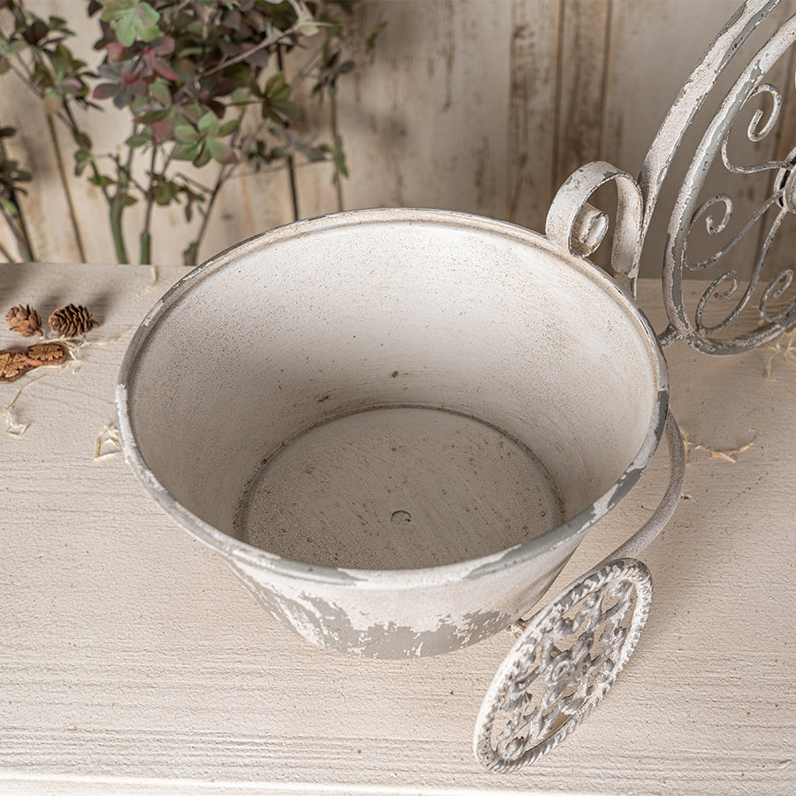 Rustic Bicycle Metal Wire Wall Planter Basket