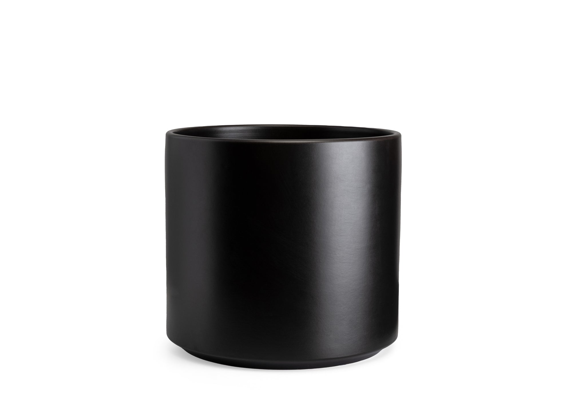 Solid Goods Ceramic Cylinder Planter – With or Without Mahogany Stand