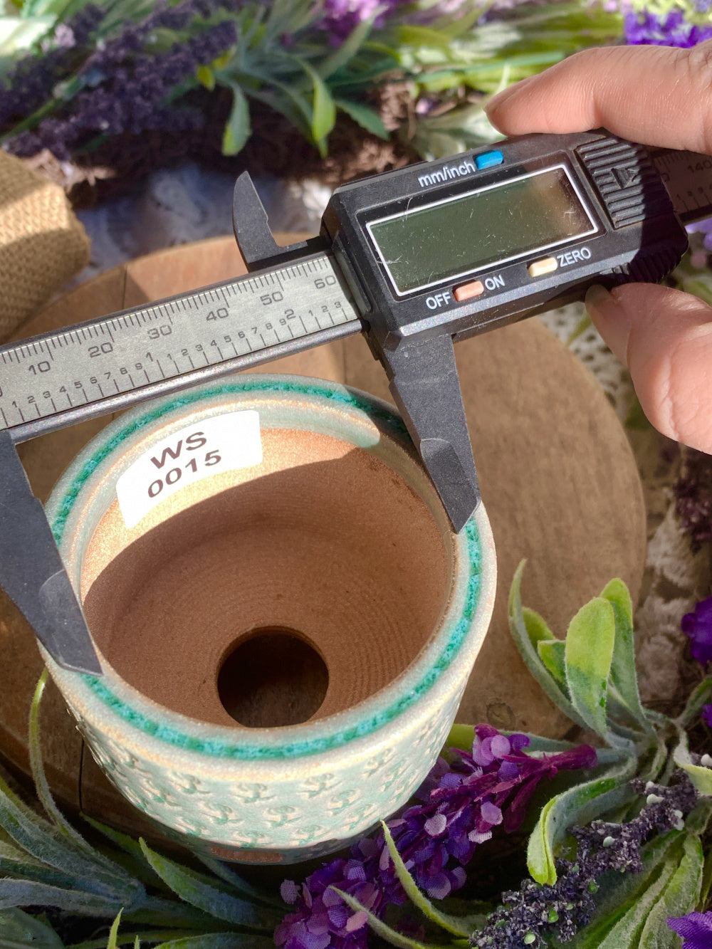 WS0015 Modern Handmade Ceramic Planter Pot - Pot rim diameter: 2.3"