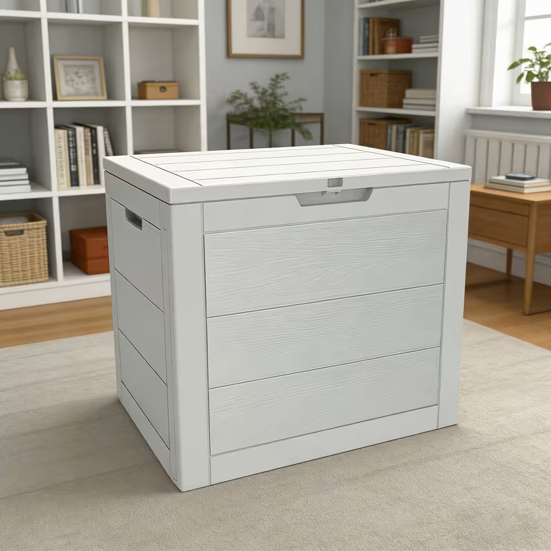 35-200 Gallon Heavy-Duty Outdoor Deck Boxes – Waterproof Patio Storage Box with Hinged Lid, Lockable & Easy Assembly
