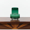 Teal Art Deco Glass Vase, 3 Style Options