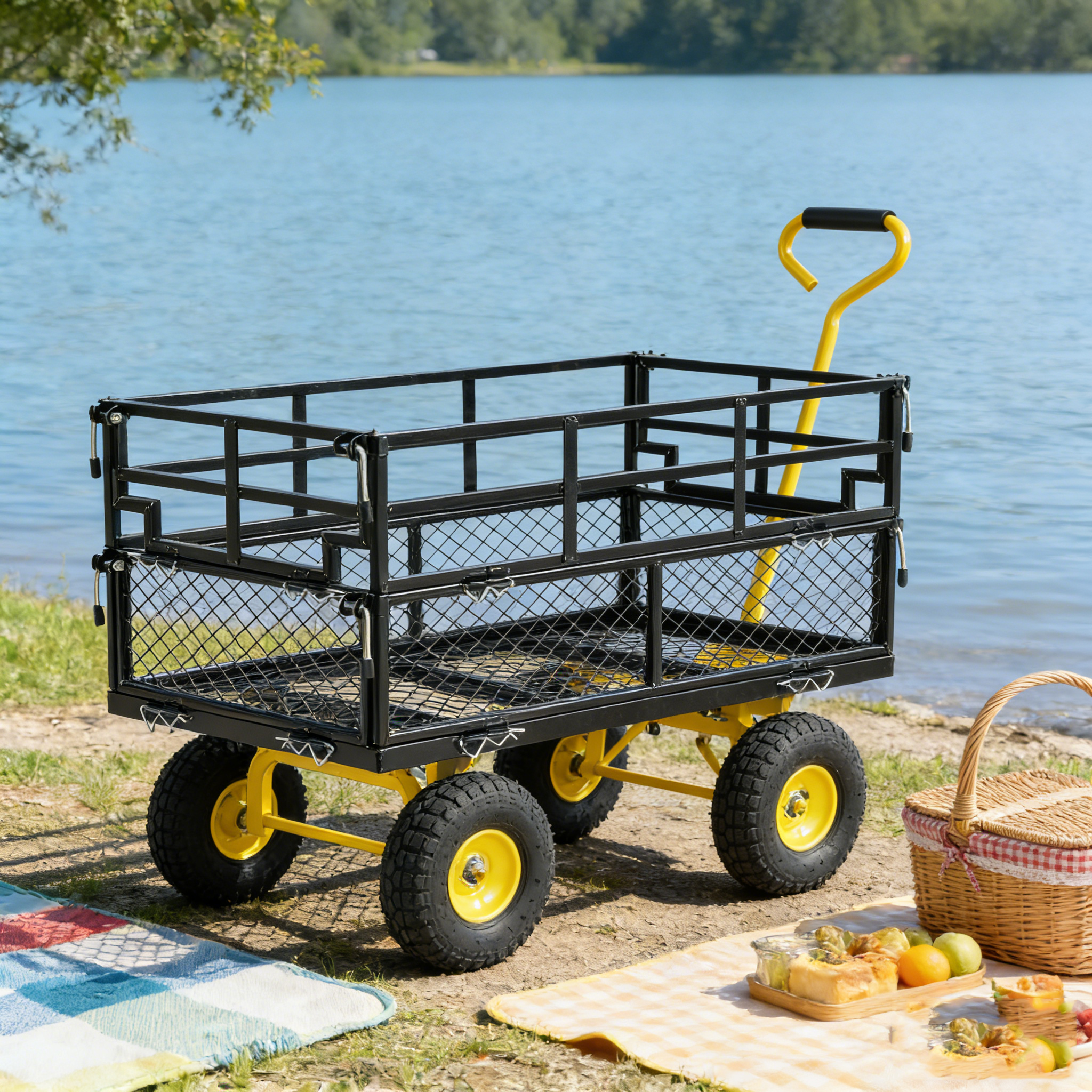 Wagon Cart Garden Cart Trucks Make Transporting Firewood Easier