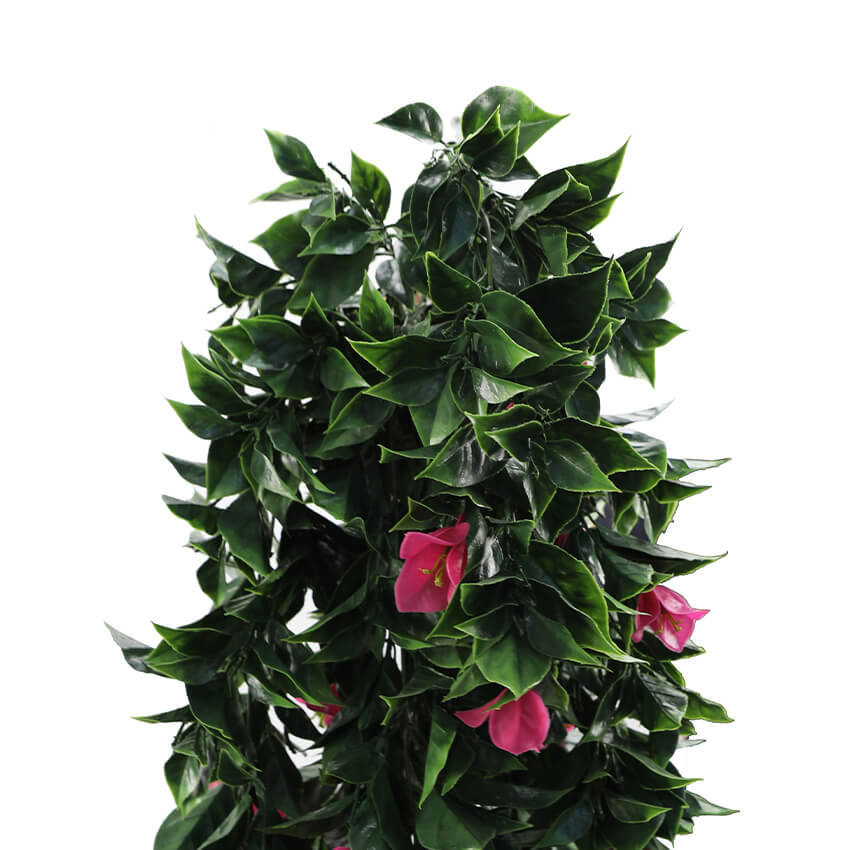 Pink Bougainvillea Artificial Hanging Plant Set of 5 35in – UV Resistant