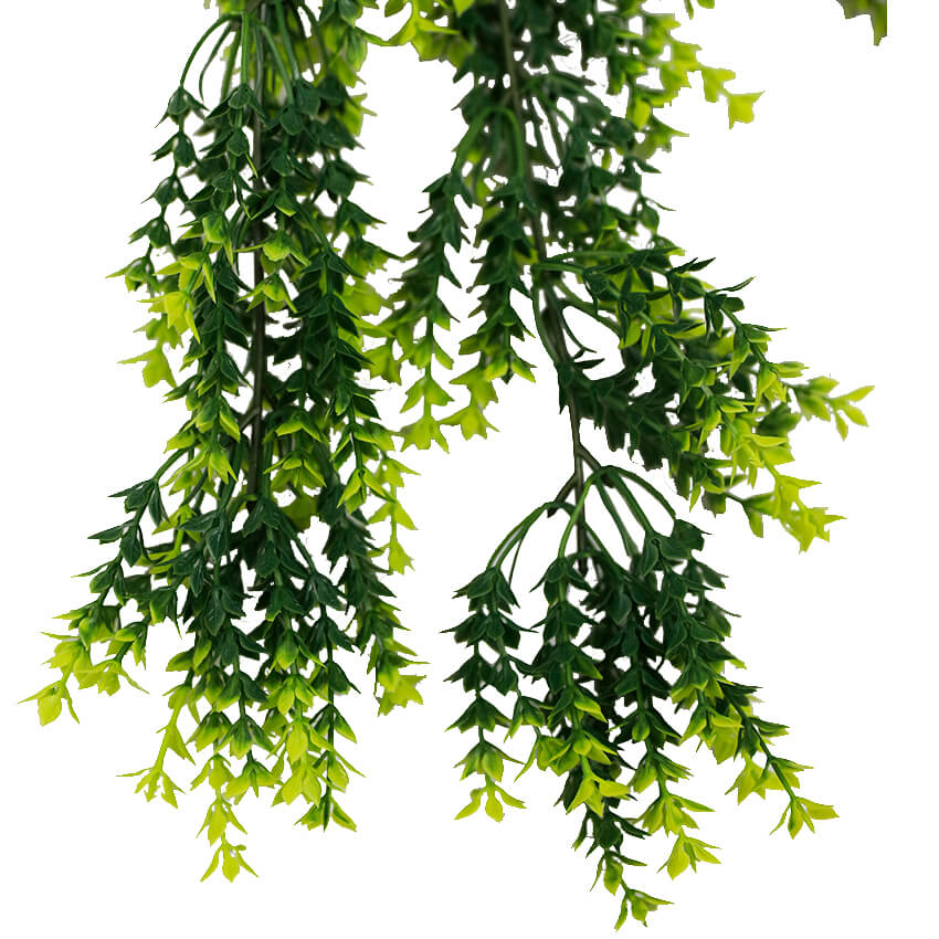 Vivid Green Dense Fern Artificial Hanging Plant 30in – UV Resistant