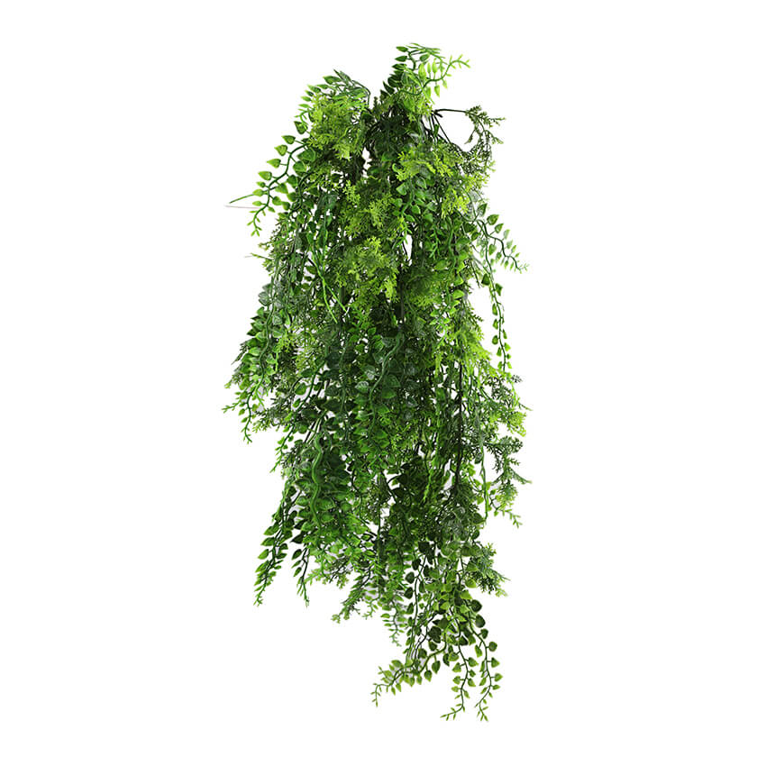 Dense Tropical Fern Artificial Hanging Plant 30in – UV Resistant