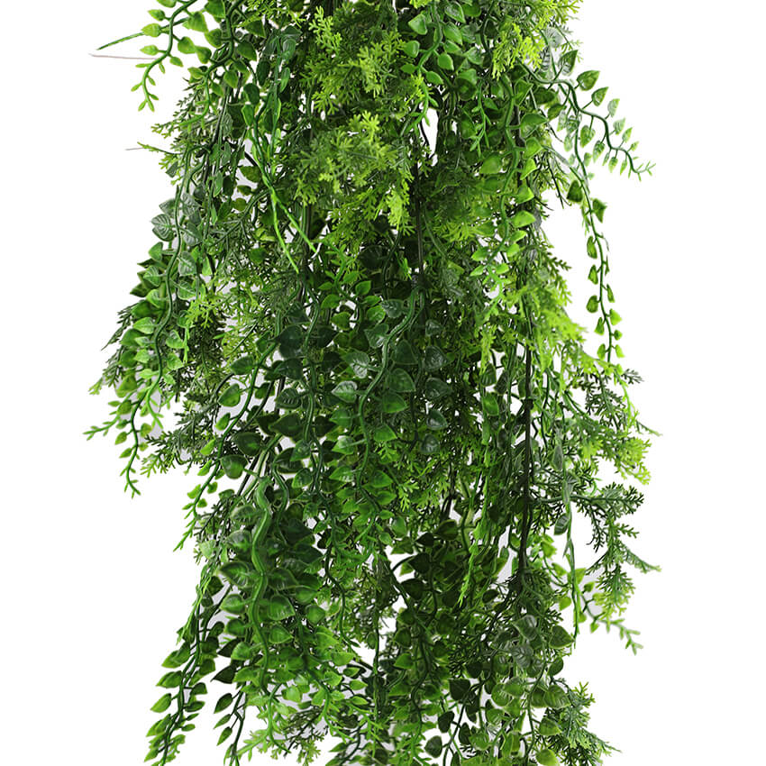 Dense Tropical Fern Artificial Hanging Plant 30in – UV Resistant