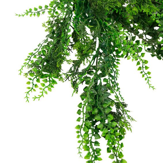 Dense Tropical Fern Artificial Hanging Plant 30in – UV Resistant