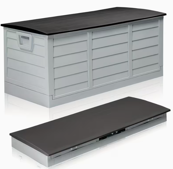 35-200 Gallon Heavy-Duty Outdoor Deck Boxes – Waterproof Patio Storage Box with Hinged Lid, Lockable & Easy Assembly