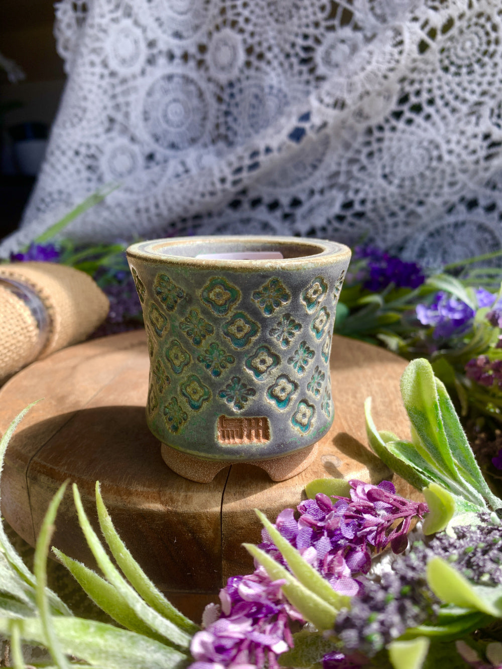 WS0021 Modern Handmade Ceramic Planter Pot - Pot rim diameter: 1.8"