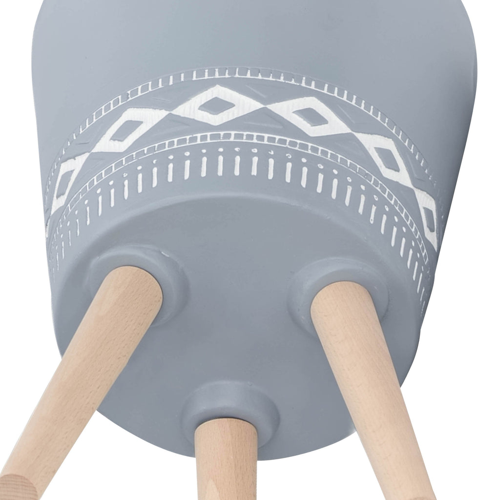 S/2 10/12' DIAMOND PLANTER W/ WOOD LEGS, GRAY (KD)