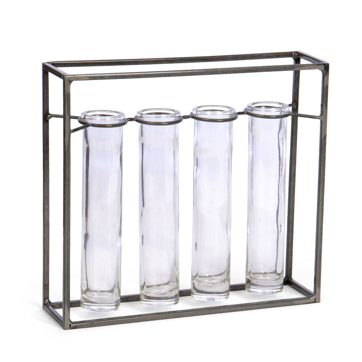 Glass and Metal Vase