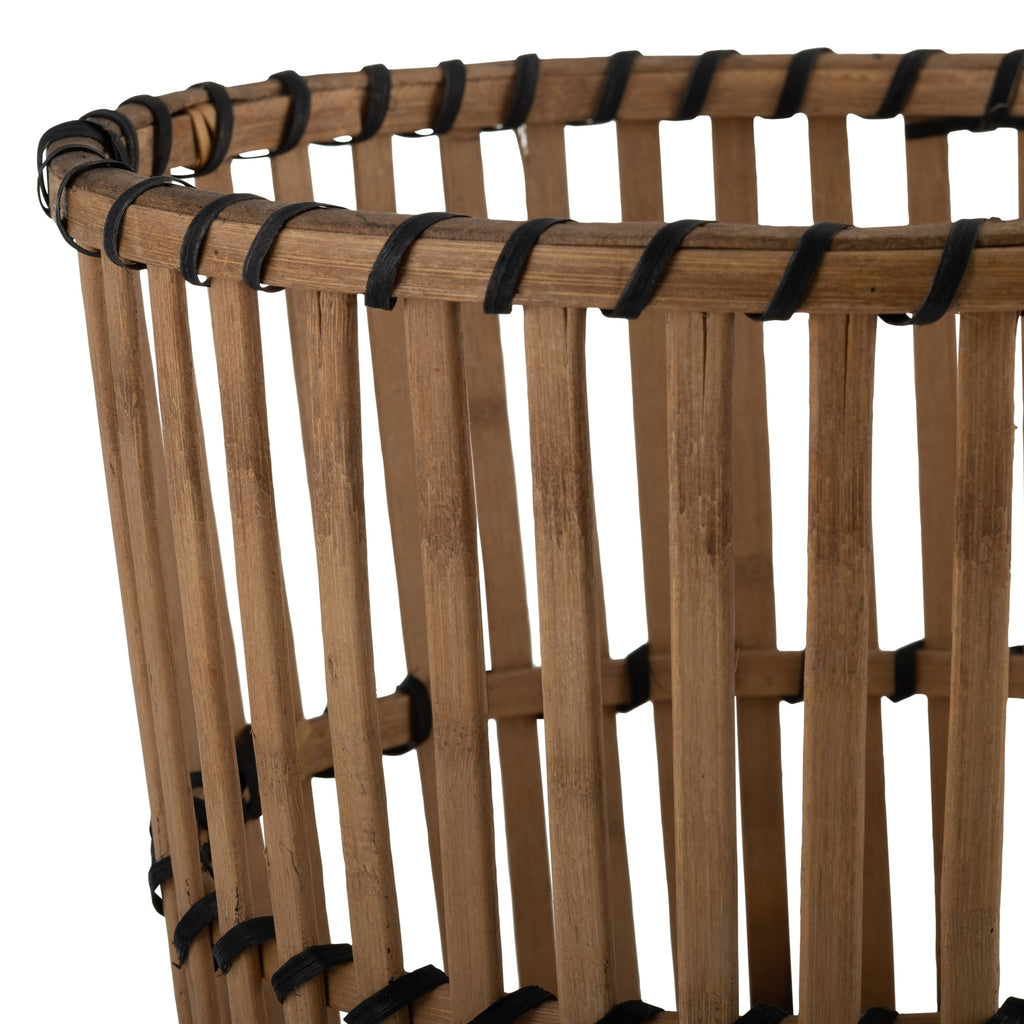 S/3 BAMBOO FOOTED PLANTERS 11/13/15', NATURAL