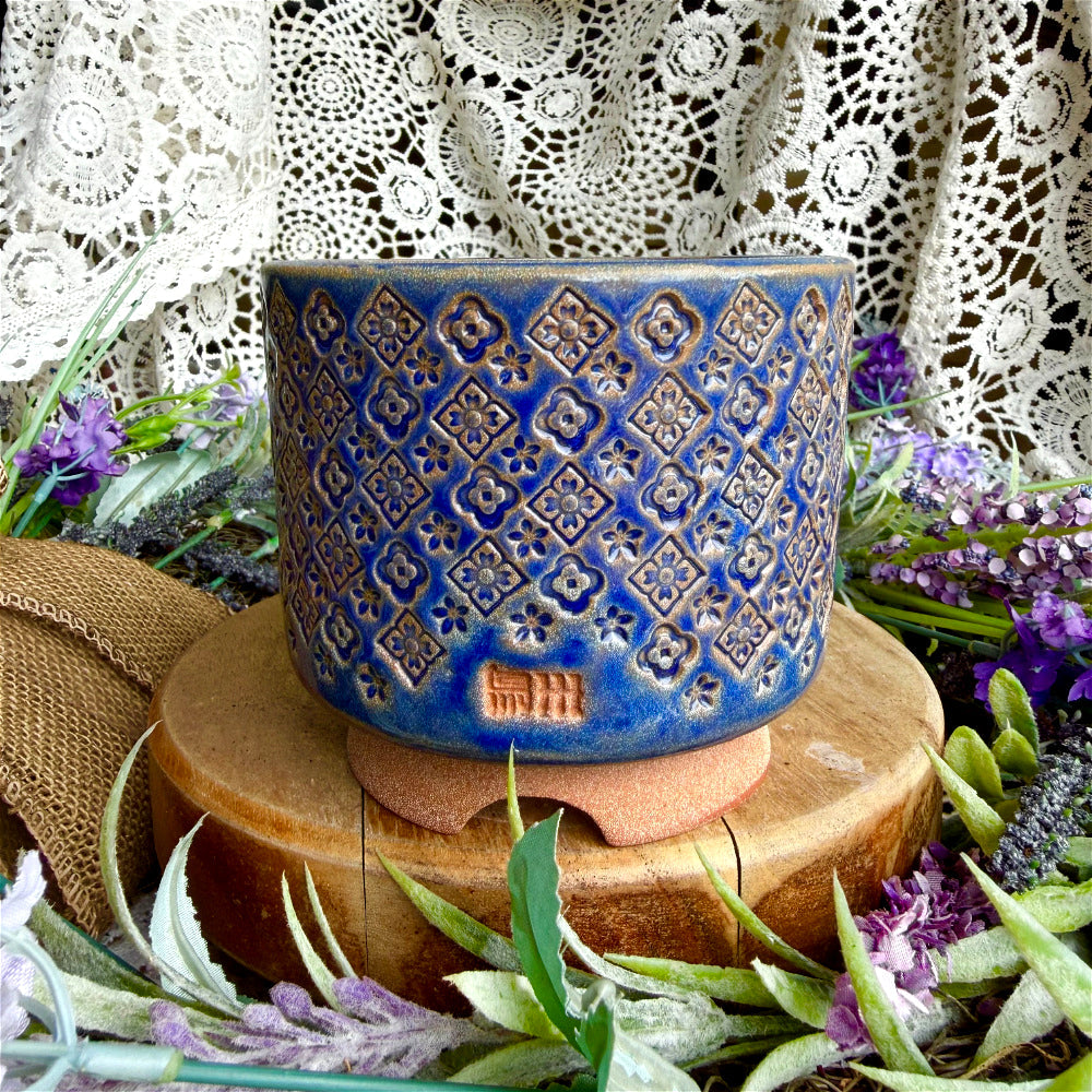 WS-0061  Unique Handmade Pottery Planter Pot - Pot Rim Diameter: ~3.5"