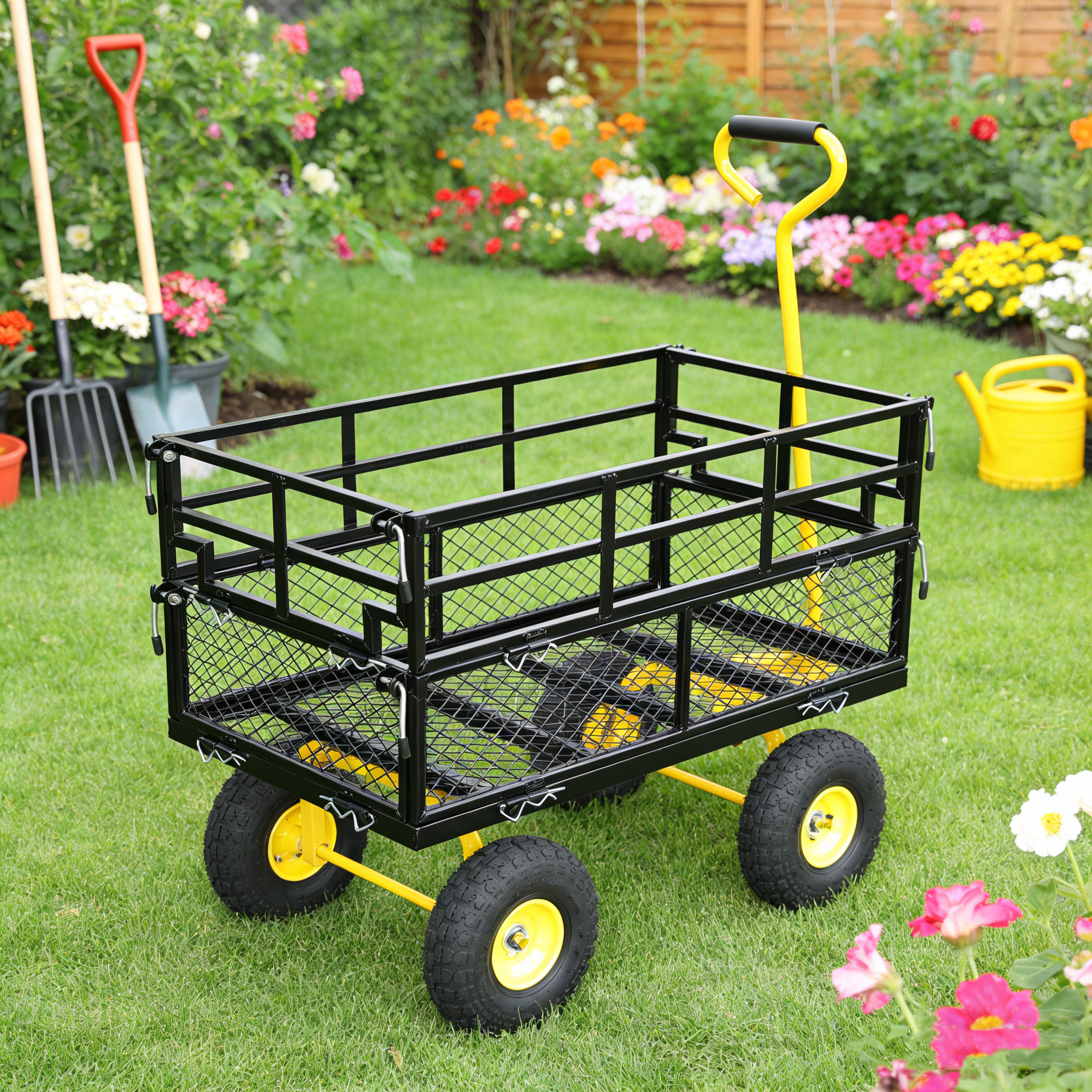 Wagon Cart Garden Cart Trucks Make Transporting Firewood Easier