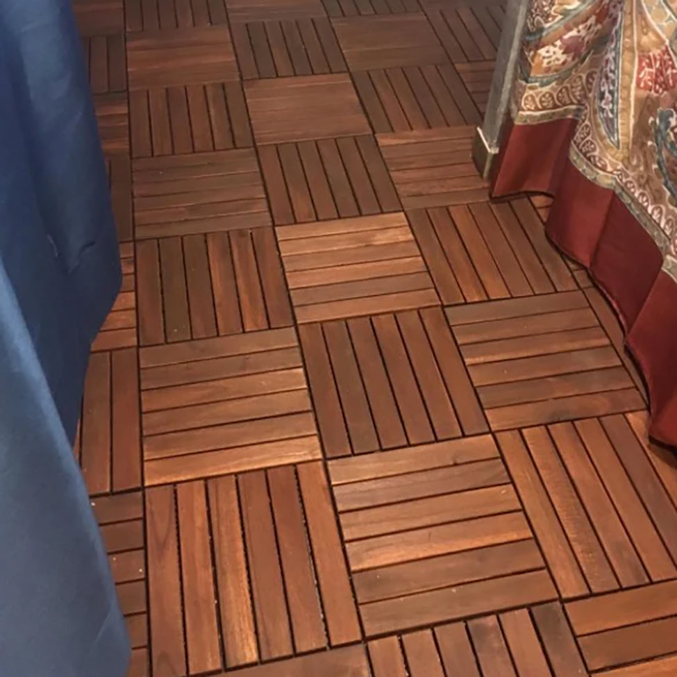 Oiled Acacia Straight Deck Tiles