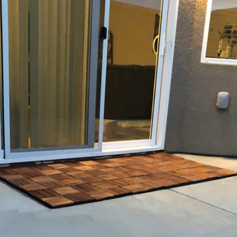 Oiled Acacia Checkered Deck Tiles