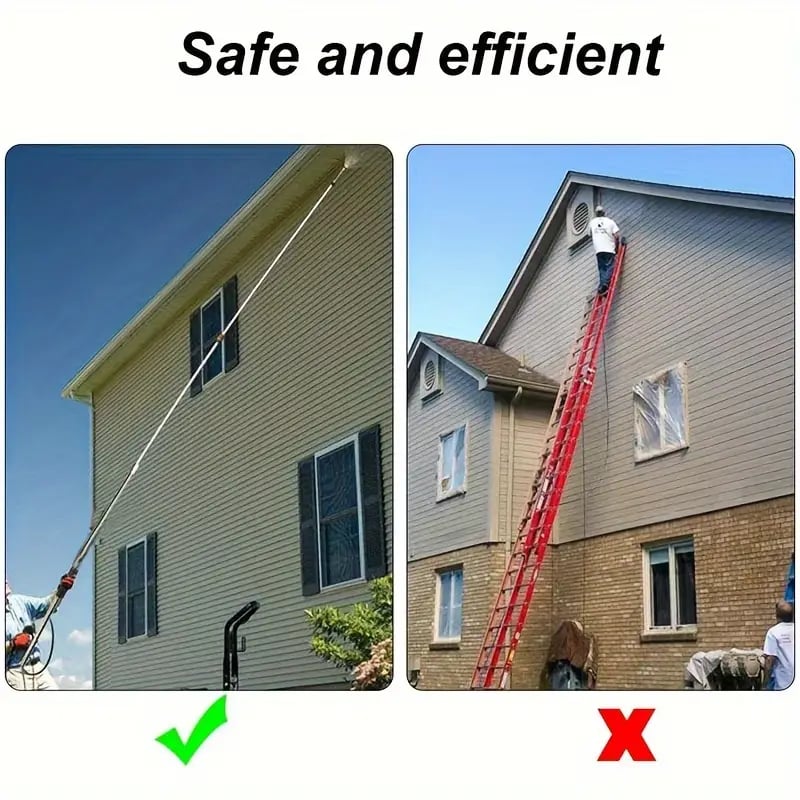 Telescoping Pressure Washer Wand 24ft 4000 PSI Gutter Cleaning Kit