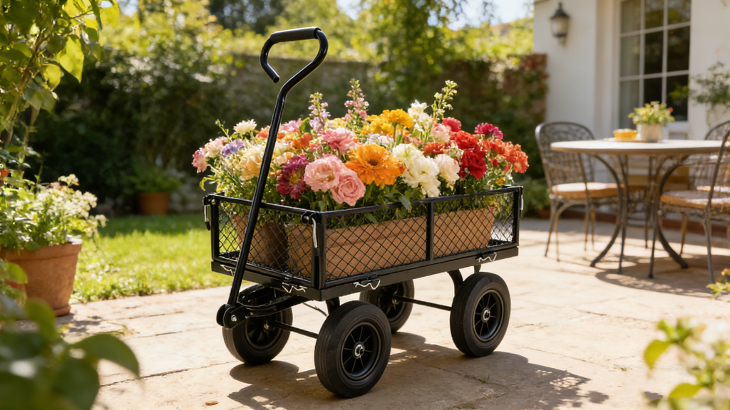 Solid Wheels Garden Cart Wagon