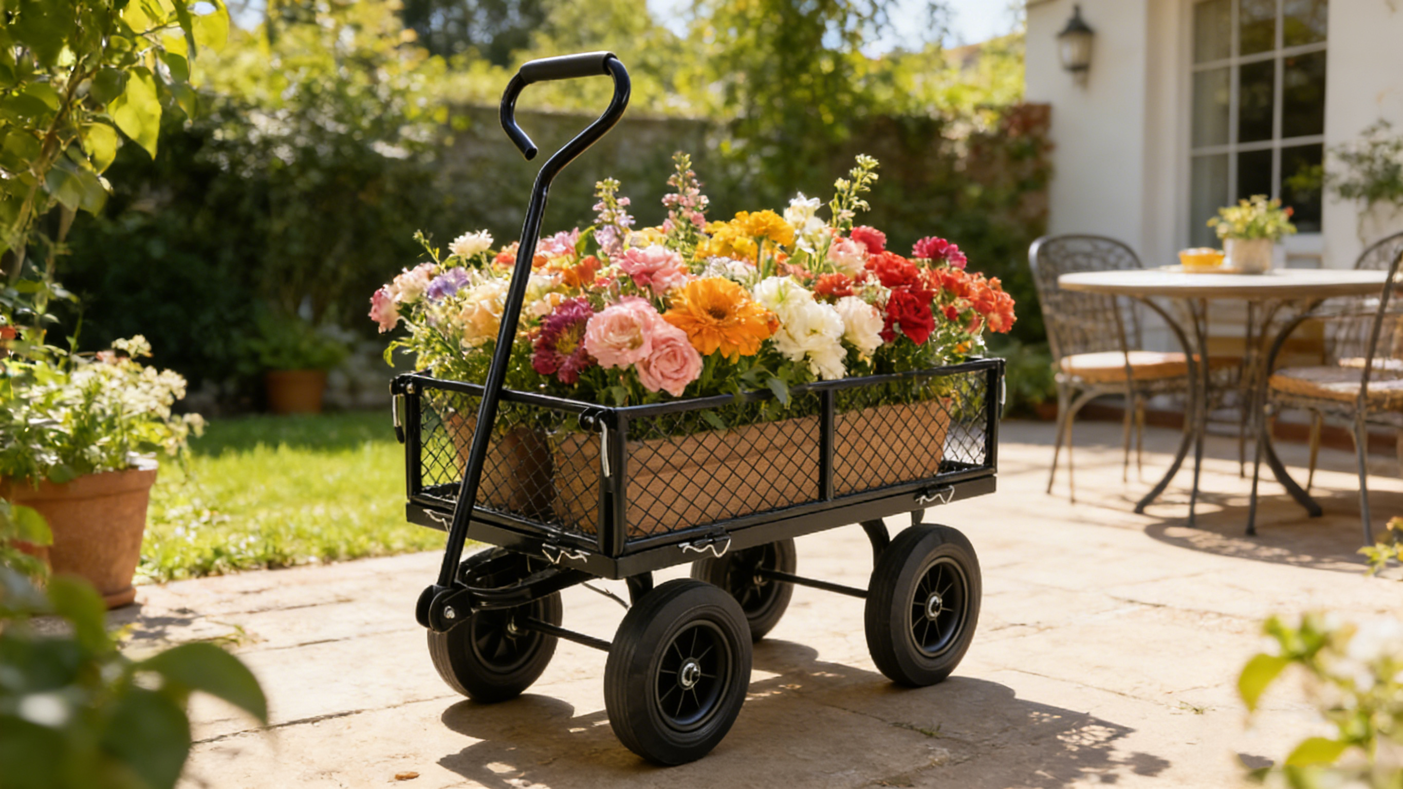 Solid Wheels Garden Cart Wagon