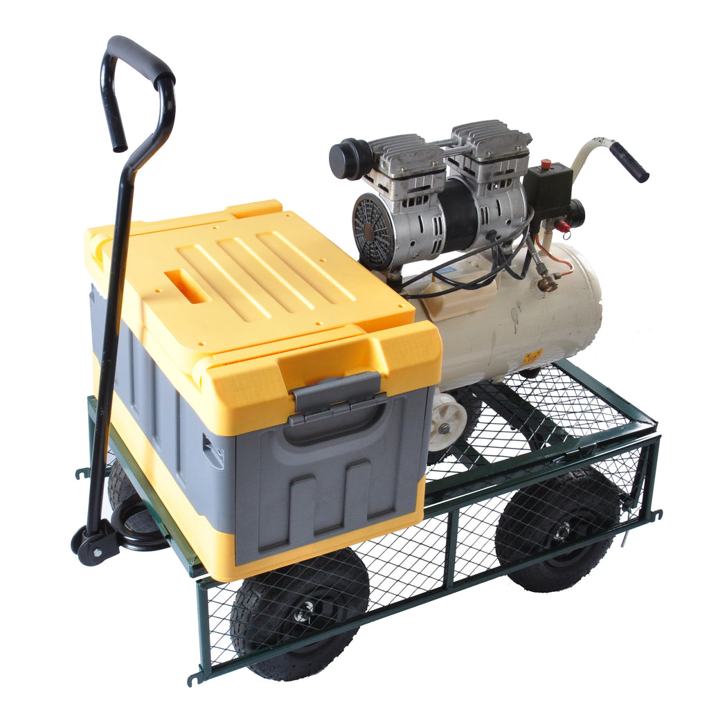 2-in-1 Garden Wagon and Flatbed Yard Cart