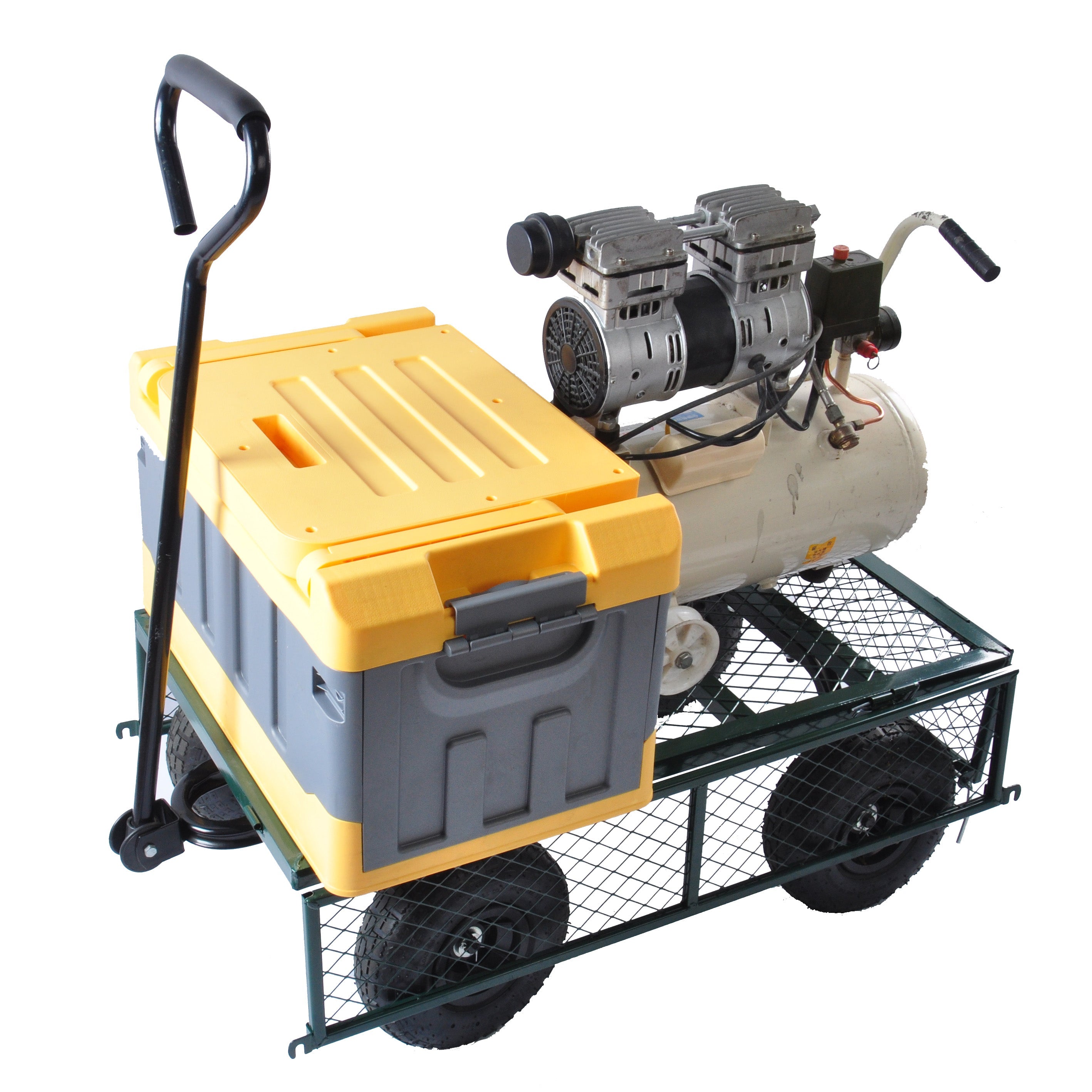 2-in-1 Garden Wagon and Flatbed Yard Cart