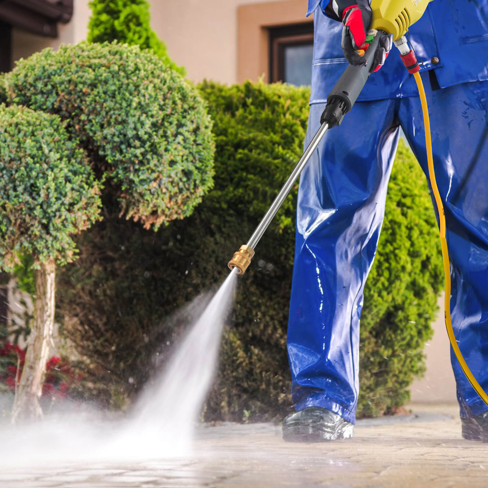 40V 1100 PSI 1GPM Cordless Pressure Washer with 5 Nozzles, 4.0 Ah Battery & Charger DB2701