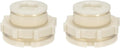 2" Female ABS Bulkhead Fitting, Plastic Water Tank Connector Adapter Fitting with Plugs for Outdoor rain Barrel Garden Hose Adapter Spigot kit Water Tank Gallon Drain Bucket(Set of 2)