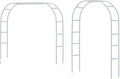 Tytroy Reconfigurable & Easy-to-Assemble Metal Outdoor & Indoor 7'6" Garden or Wedding Arch Arbor for Wedding Bridal Party Elegant Decorations & Garden Climbing Plants Vines (White 1PC)